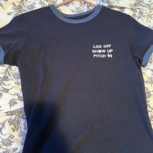 Patagonia Dark Blue women’s  Tee with Motivational Print